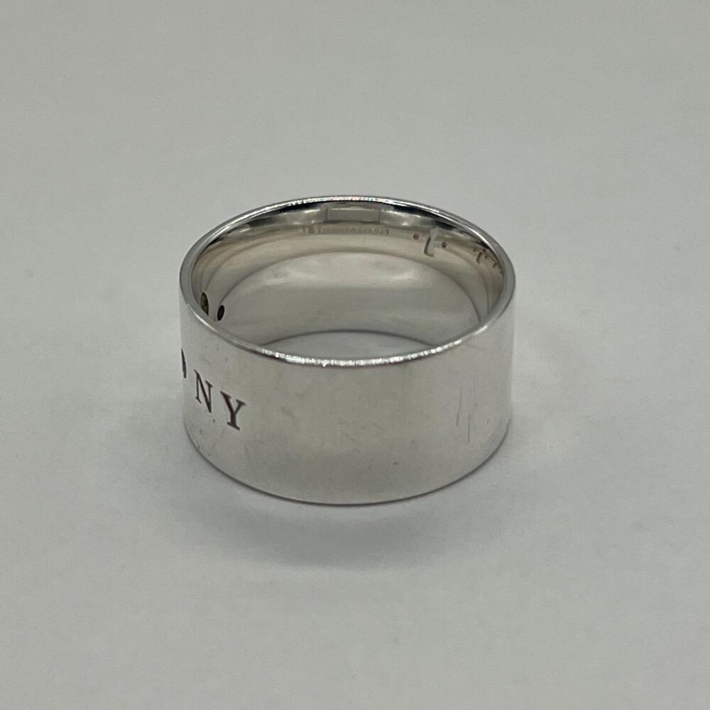★SOLD★ Tiffany & Co 2 P Diamond Lock Ring No 12 SV - Picture 2 of 11